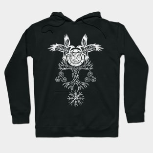 Viking Celtic Huginn & Muninn Odin's Ravens Vikings Style Hoodie